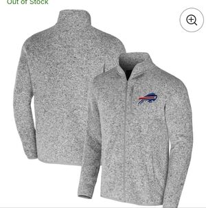 NFL Heather Gray Full-Zip Sweater